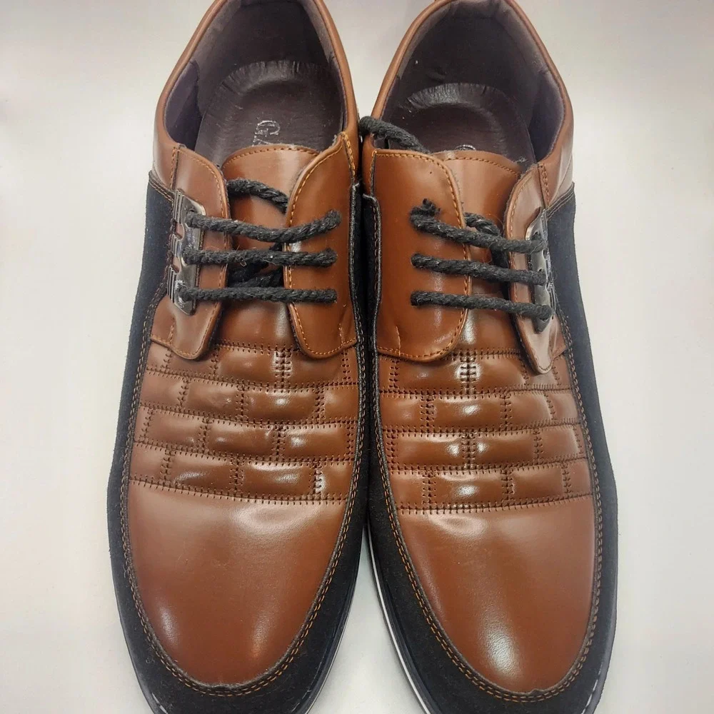 Gatsby Mens Dress Shoes Brown Black Lace Up Comfort Casual‎ Fashion Size 46 (13)